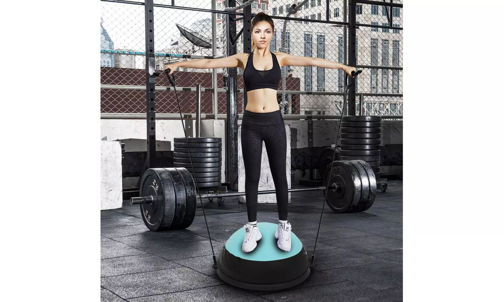 23" Balance Ball Trainer, with 2 Resistance Bands - Primary Image