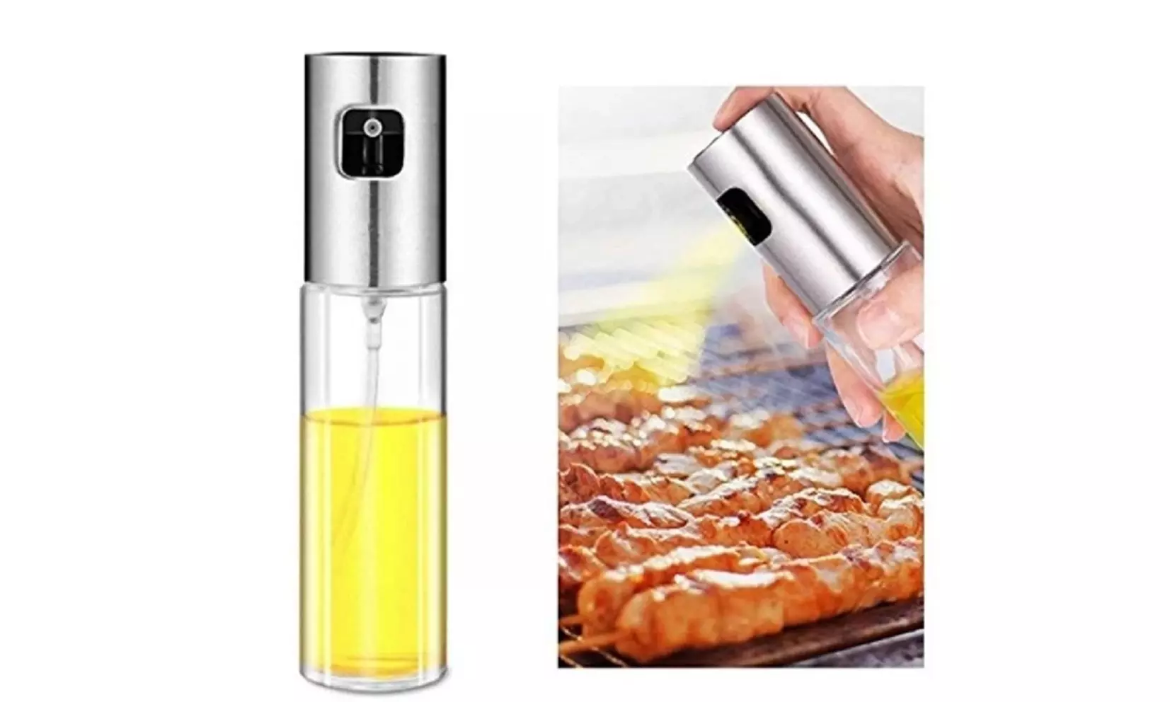 Stainless Olive Oil Sprayer Cooking Mister Spray Pump Fine Bottle Kitchen US