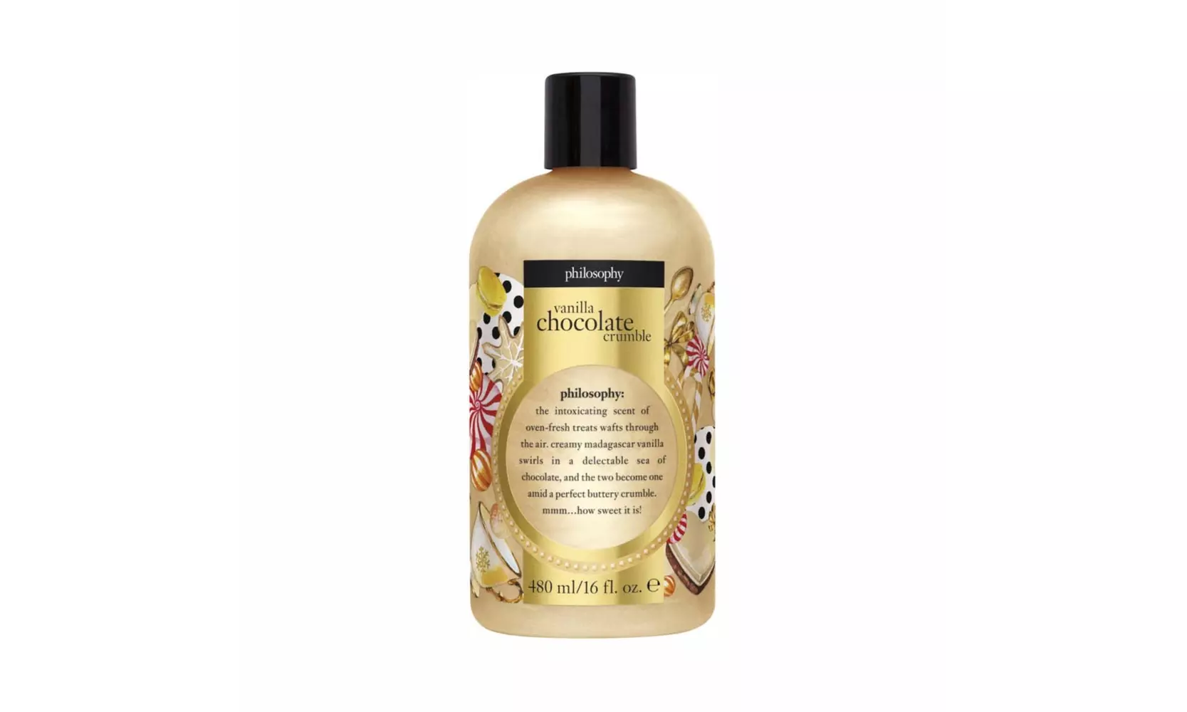 Philosophy Vanilla Chocolate Crumble Shampoo, Shower Gel & Bubble Bath 16oz - Second Medium