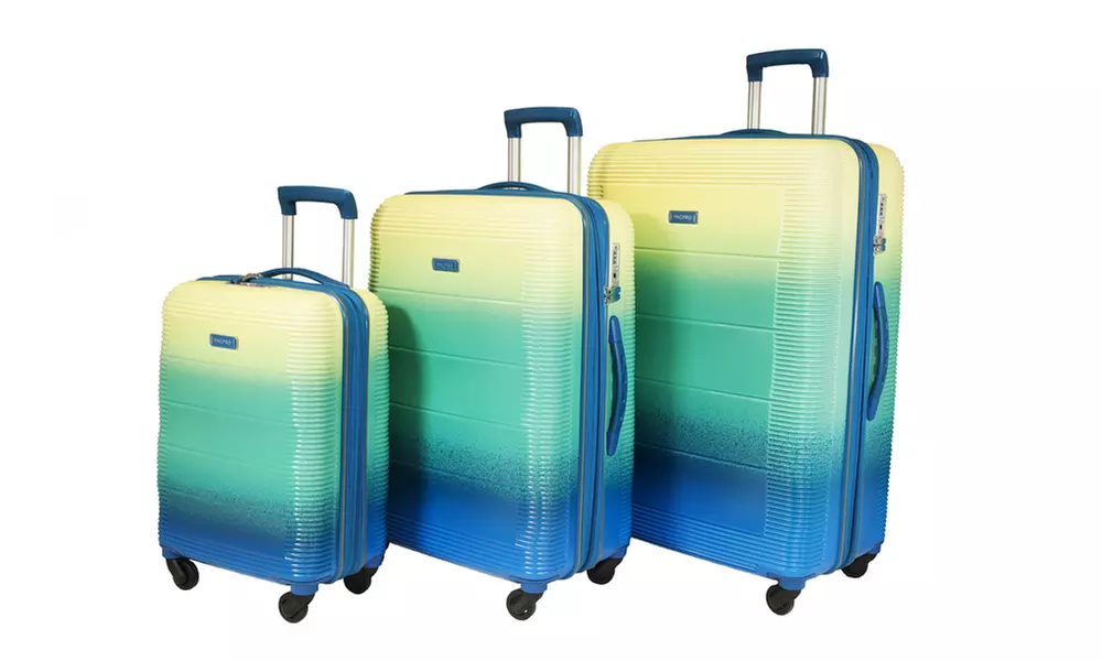Pacpro Luggage Sets Glossy Suitcase Sets Hardside Spinner Trolley Expandable - Primary Image