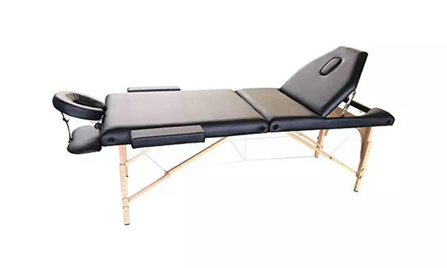 The Best Massage Table 3 Fold Black Reiki Portable Massage Table - Primary Image
