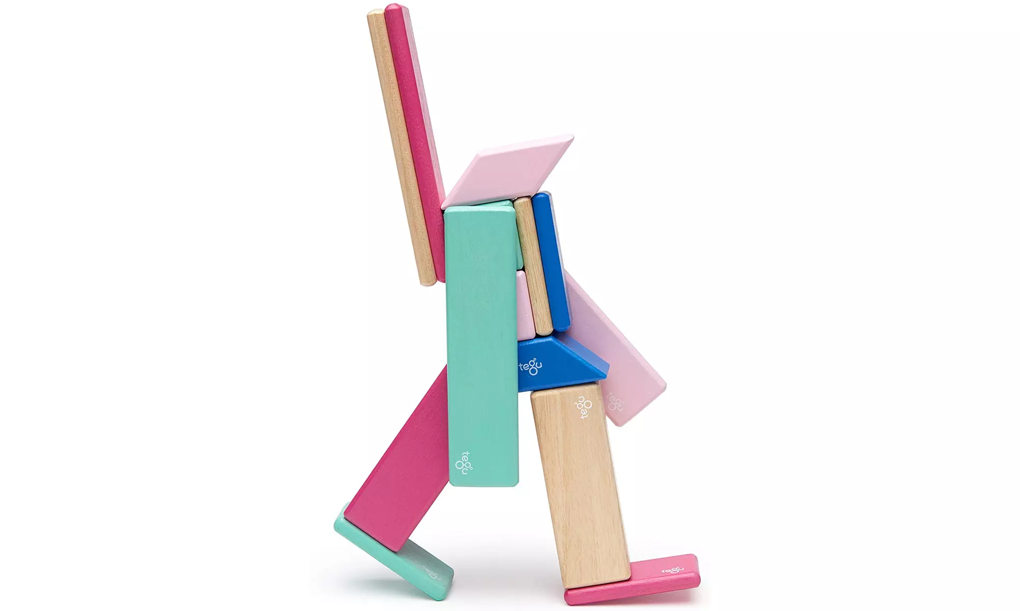 14 Piece Tegu Magnetic Wooden Block Set, Blossom - Primary Image