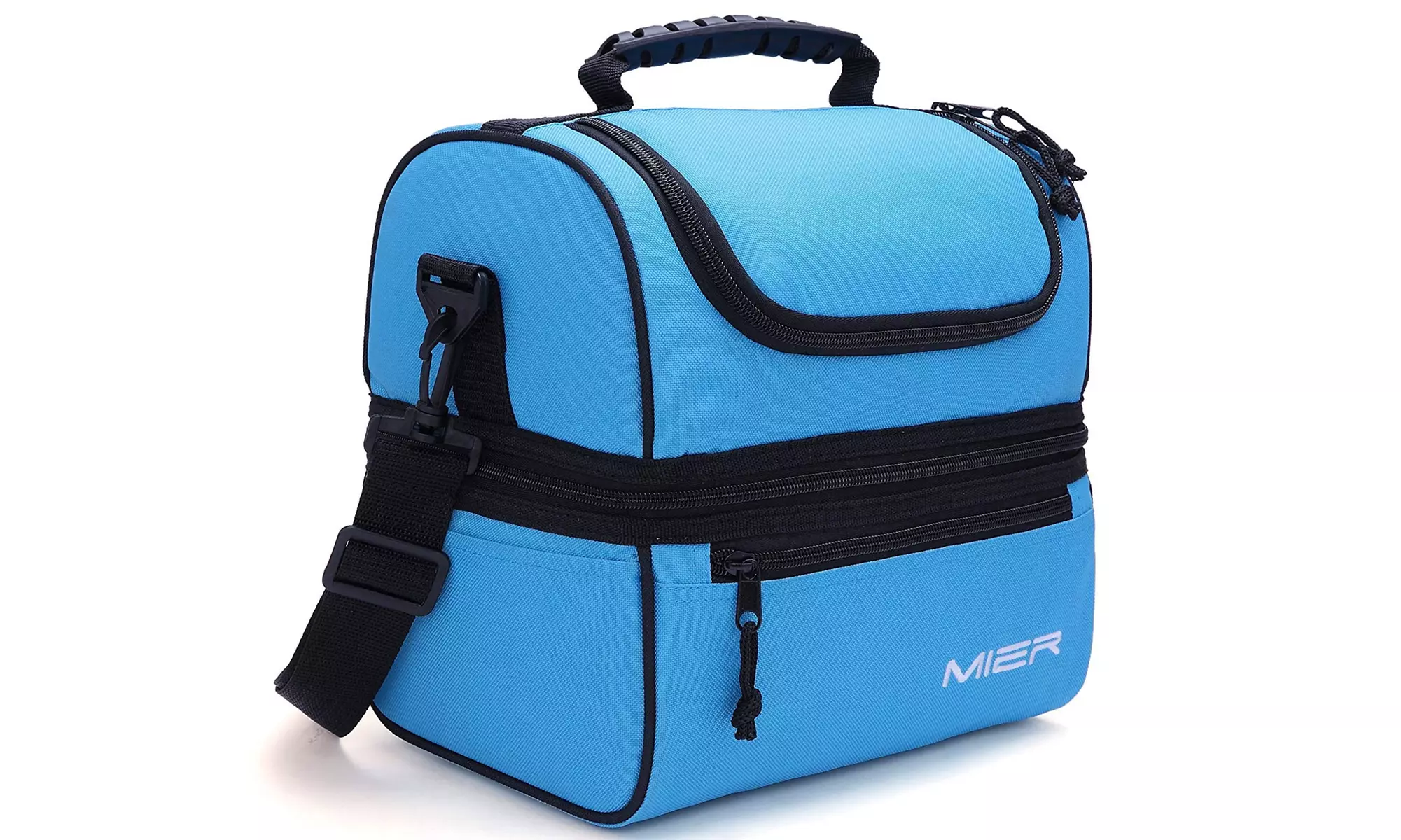 MIER Adult Lunch Box Insulated Lunch Bag Large Cooler Tote Bag Double Deck  - Primary Image