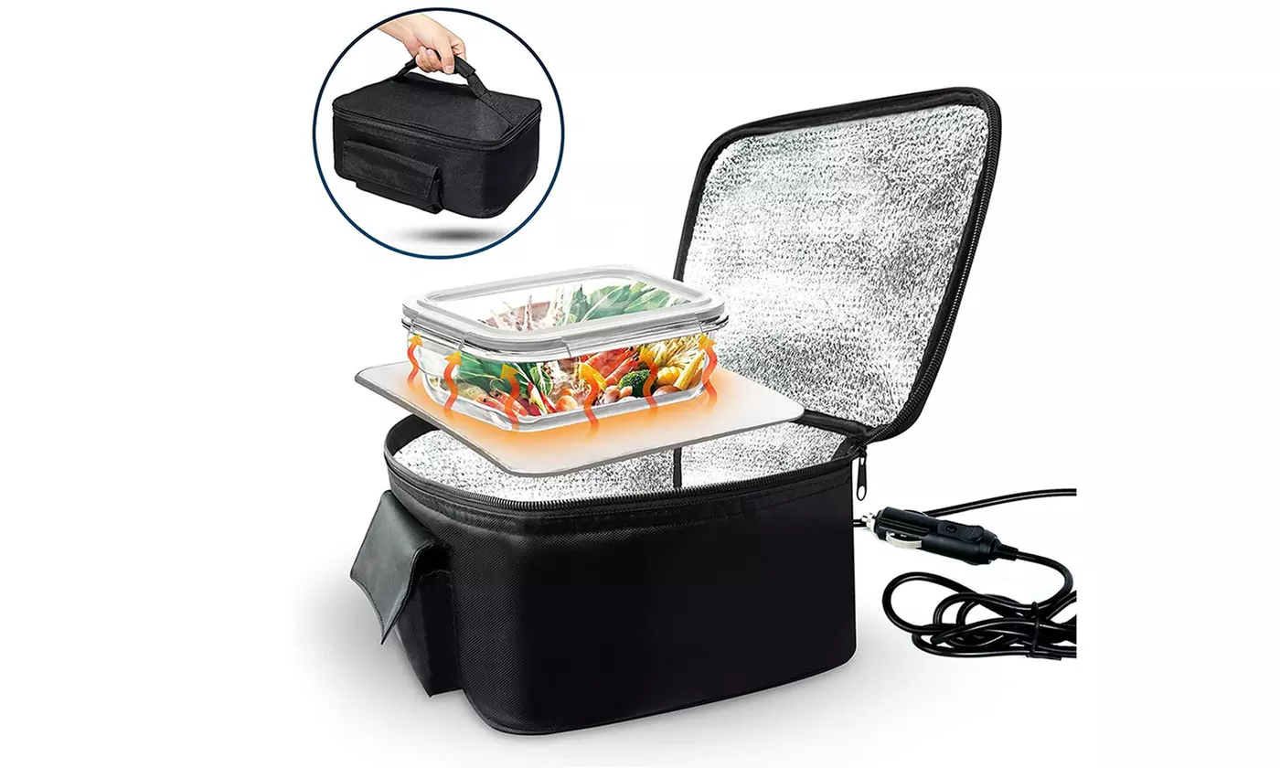 Portable Electric Food Warmer Heating Lunch Box Bag Mini Oven Container for Car - Primary Image