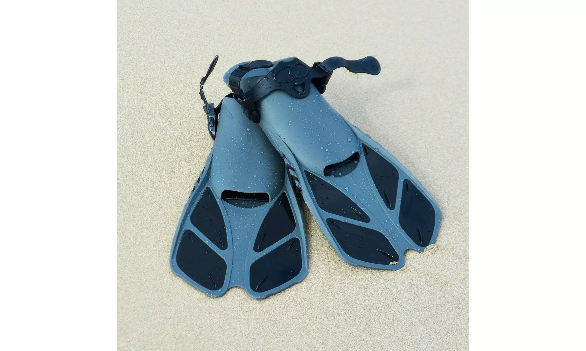 CAPAS Snorkel Fins, Swim Fins Travel Size Short Adjustable - Second Medium