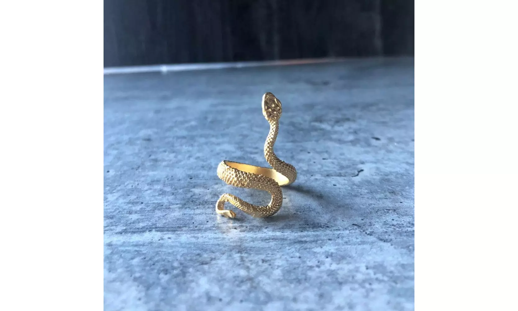 US 1-2 Stainless Steel Ring Snake Gothic Jewelry Retro Animal Adjustable Unisex