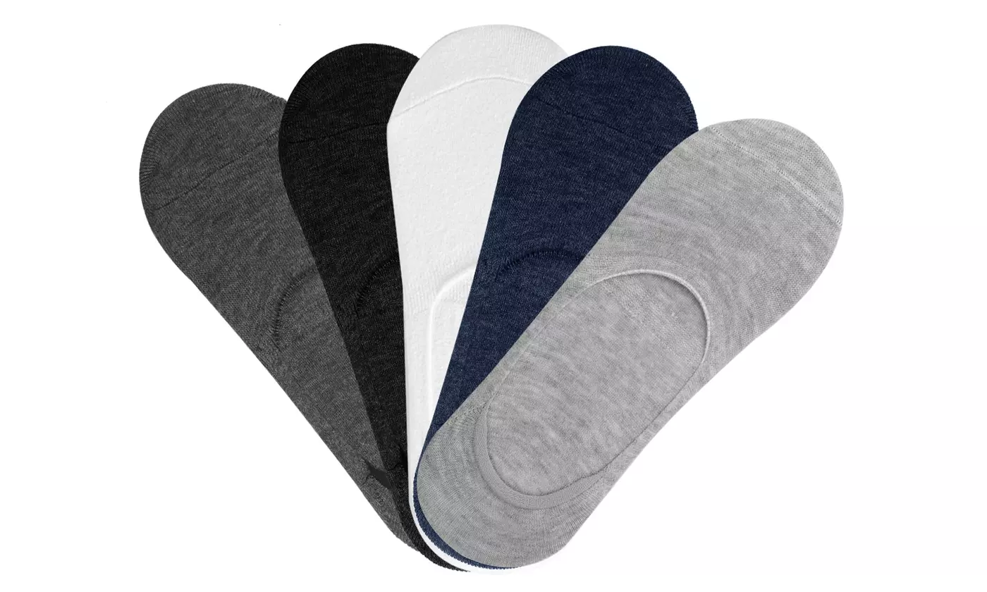 iMounTEK Mens Breathable Thin Low Cut Non-Slip Invisible No Show Socks (5-Pairs)