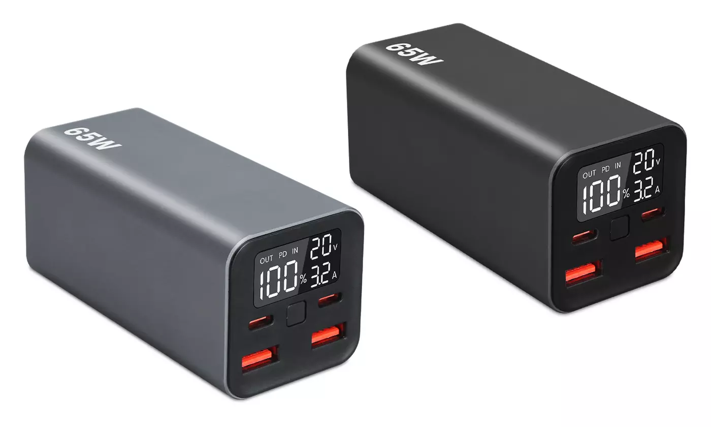 PowerMaster 20000mAh 65W USB-C Power Bank Fast Charging for Laptops and Devices - Primary Image