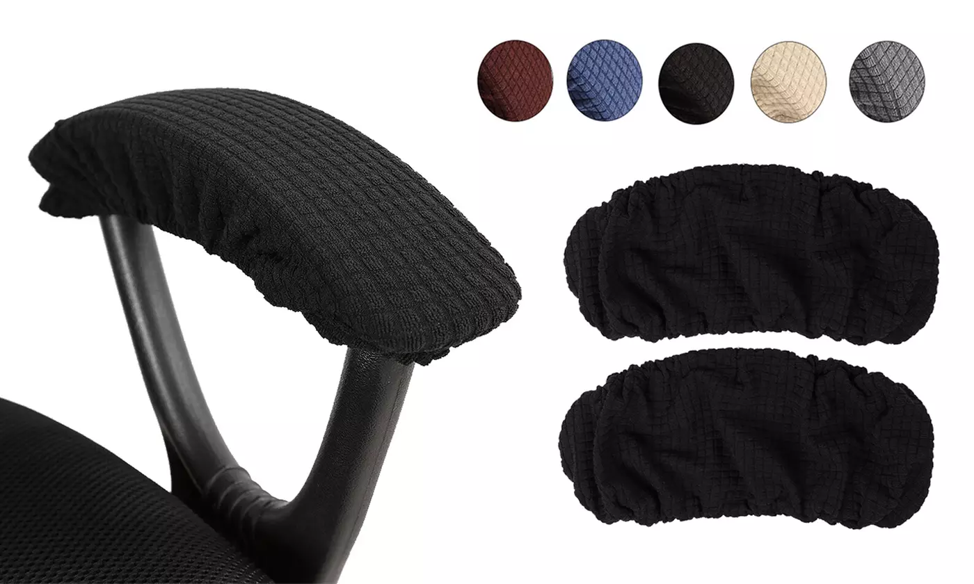 2pcs Office Chair Armrest Covers Durable Chair Arm Rest Slipcovers - Primary Image