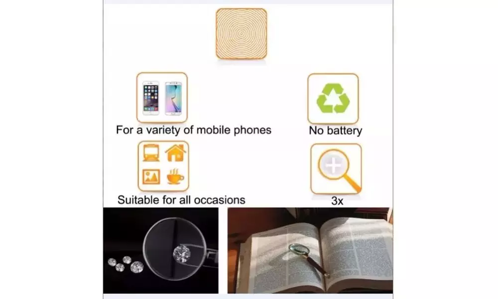 Screen Magnifier & Stand for Smartphones - Assorted Colors - Second Medium