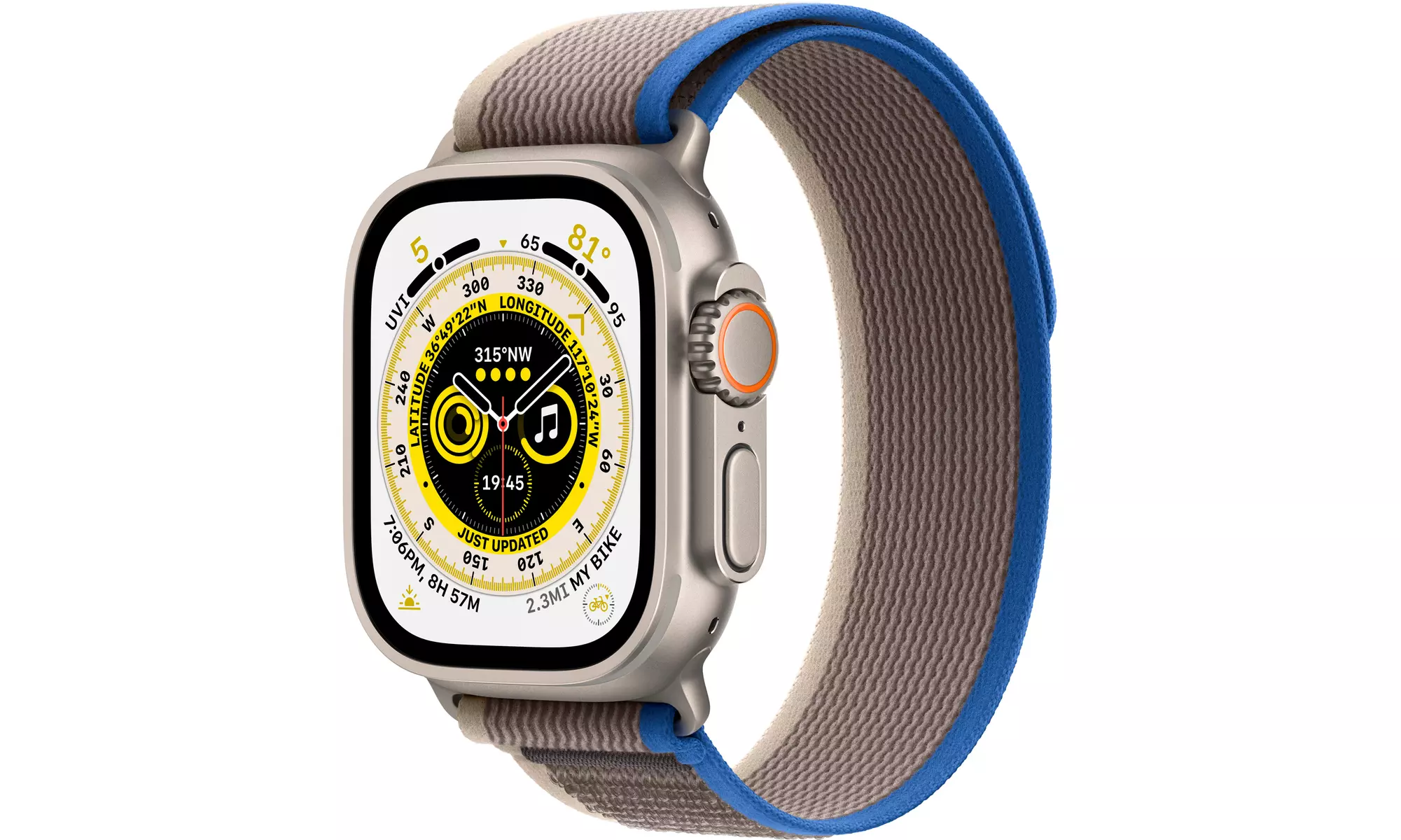 Apple Watch Ultra, Rugged 49mm Titanium Case with Custom Action Button