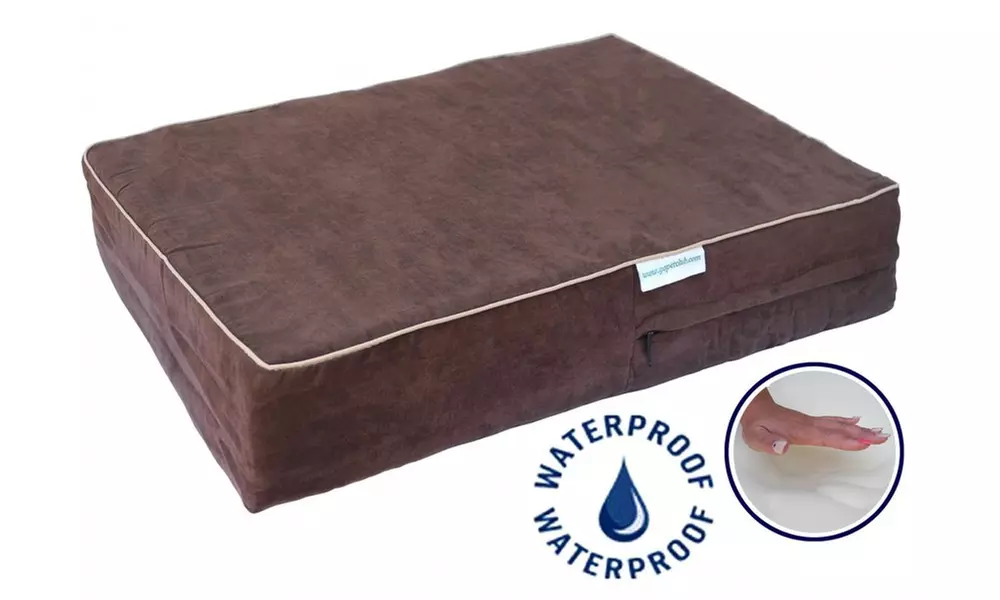GoPetClub Memory Foam Orthopedic Dog Bed w/ Waterproof Cover-Chocolate - Primary Image