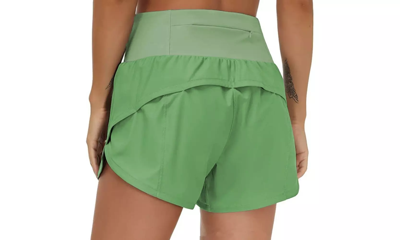 Women High Waisted Running Shorts Quick Dry Workout Shorts with Pockets