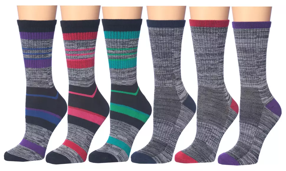 Frenchic Cushioned Sole and Toe Winter Crew Socks (6-Pairs)