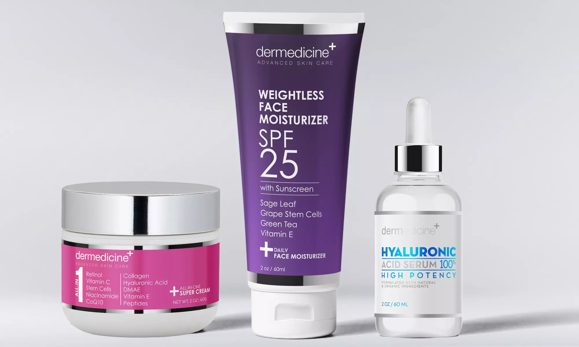 AM/PM Skincare bundle with Niacinamide, Hyaluronic Acid, SPF Moisturizer - Primary Image