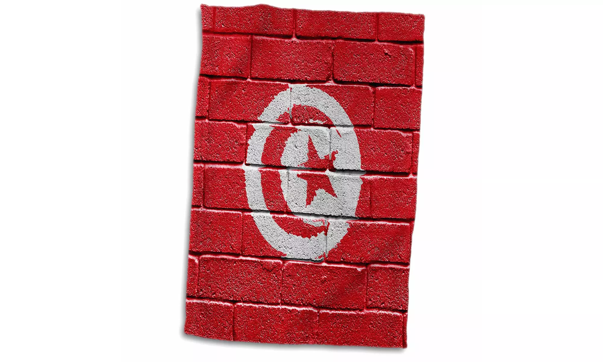  Towel - National flag of Tunisia painted onto a brick wall Tunisian - 15 by 22 - Primary Image
