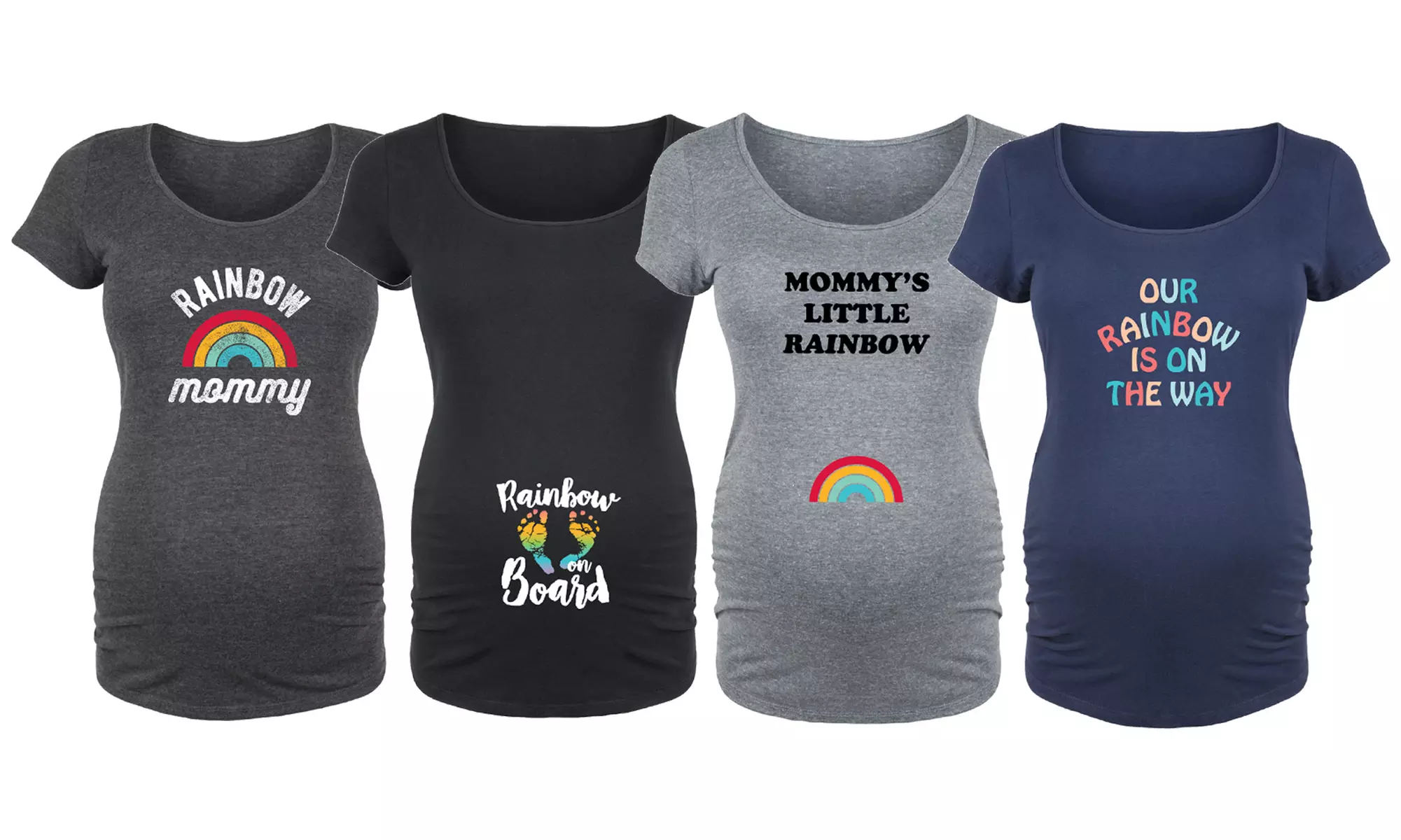 Bloom Maternity: Mama's Rainbow and Miracle Baby Tees - Primary Image