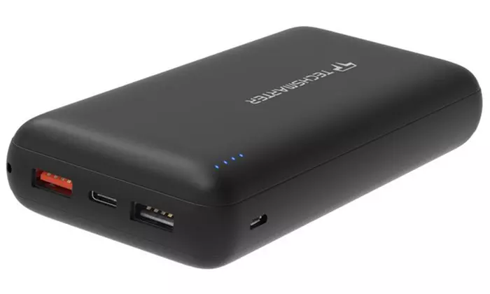Techsmarter 20000mAh 18W USB C PD Power Bank Portable Charger iPhone Samsung  - Primary Image