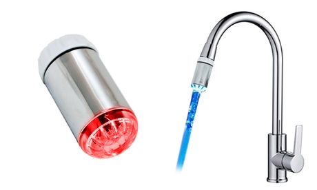 1 o 2 filtri per rubinetto con luce a LED con cambio colore in base alla temperatura dell'acqua
