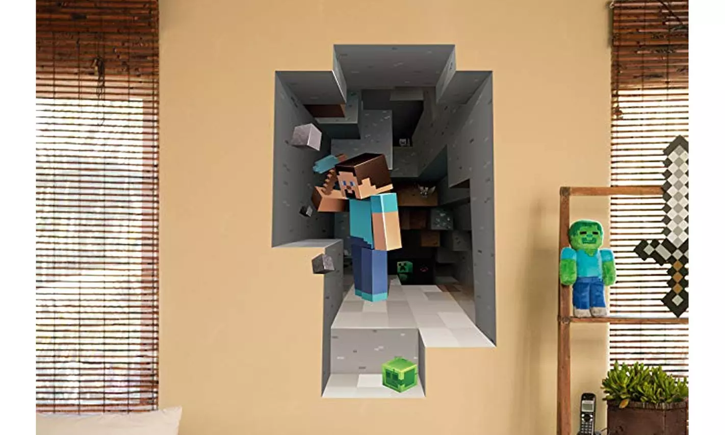 Minecraft 3D Wall Decal Sticker from Wall Decor  Digging Kids Room - Second Medium