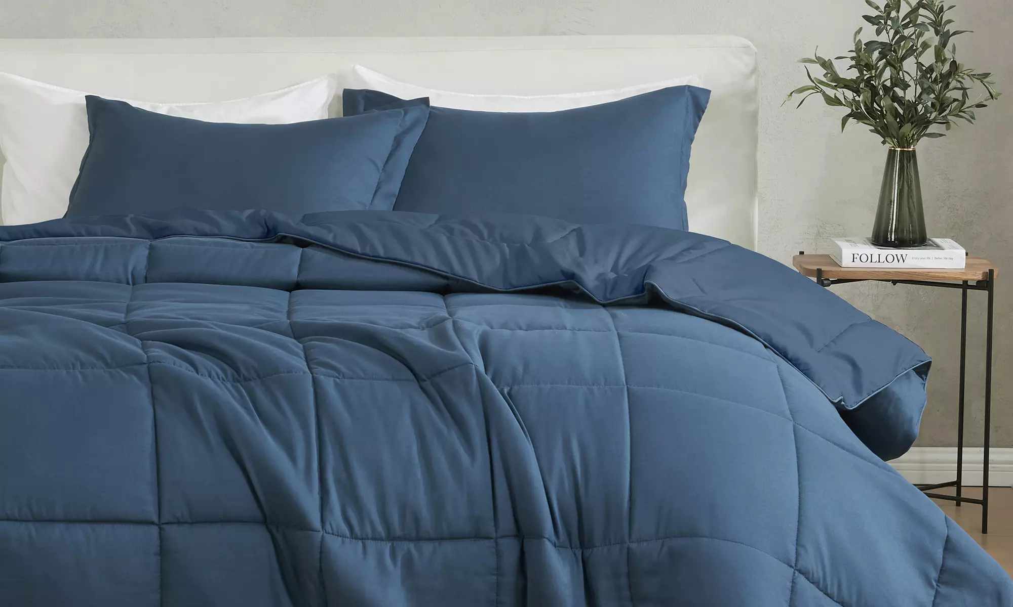 FreshFolds Reversible Down Alternative Comforter Set 