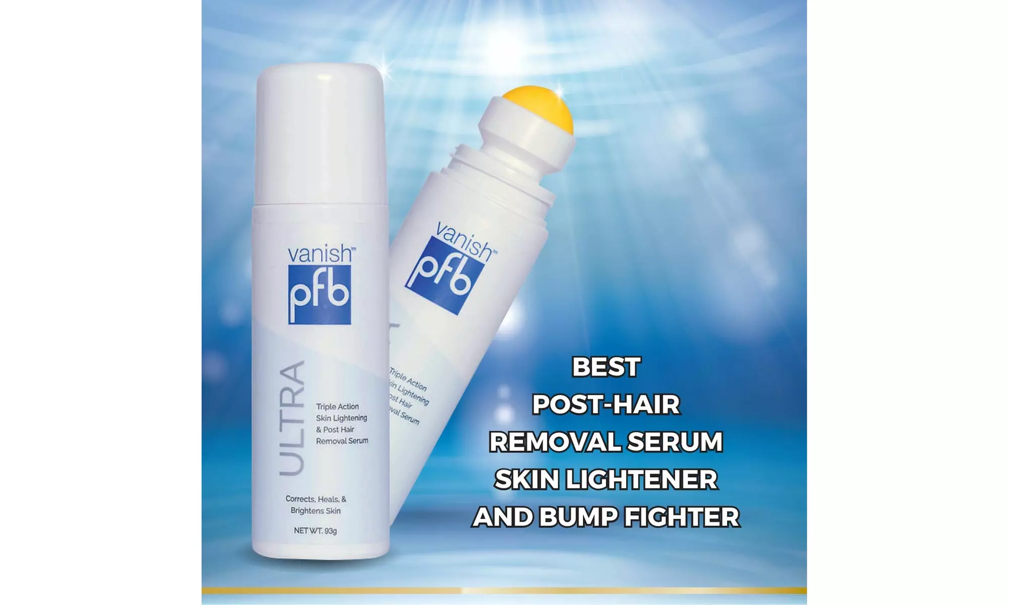 PFB ULTRA Triple Action Skin Lightening & Post Hair Removal Roll-On (2 Pack) - Second Medium