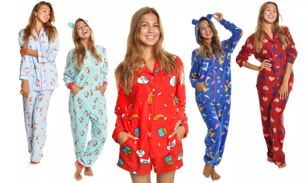 Angelina Women's Fleece Pajama Sets, Onesies, and Sleep Bottoms - Primary Image