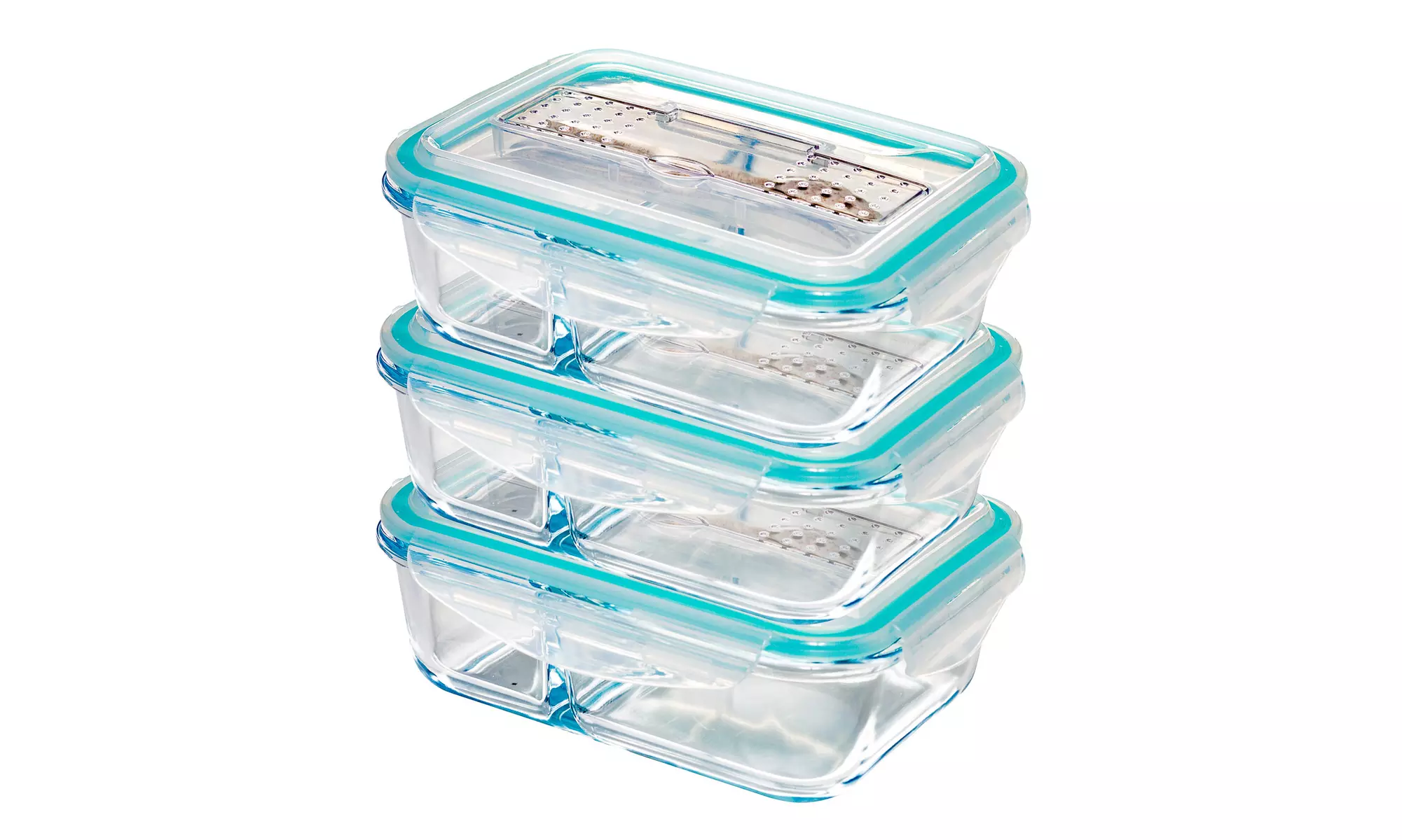 Borosilicate Glass Meal Prep Containers with Snap Locking Lids (1-3or 5 Pack)