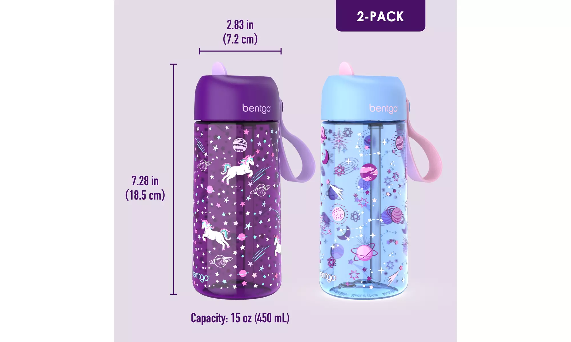 Bentgo Kids Water Bottle (1 and 2 Pack options)