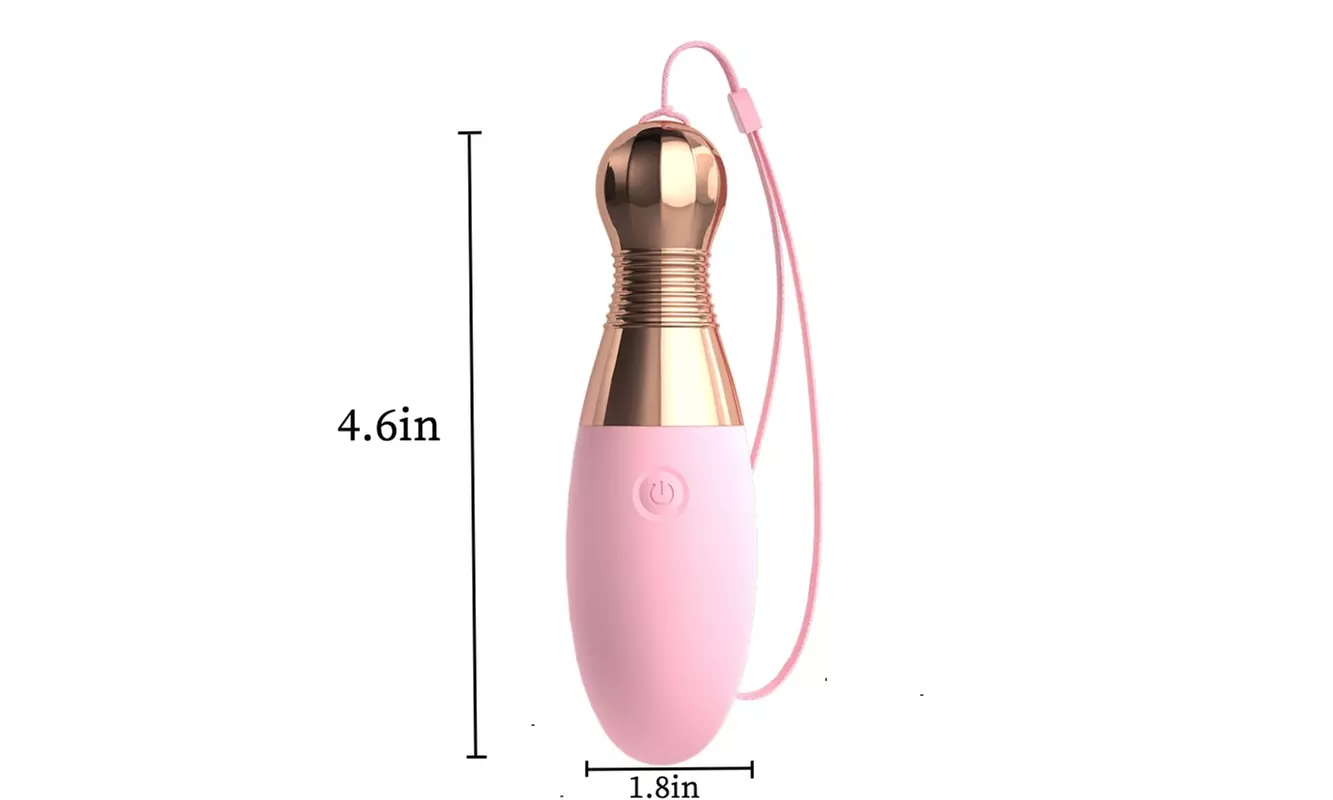 Bowling Pin Egg Clitoral Stimulator Vibrator Sex Toy with Pull Cord