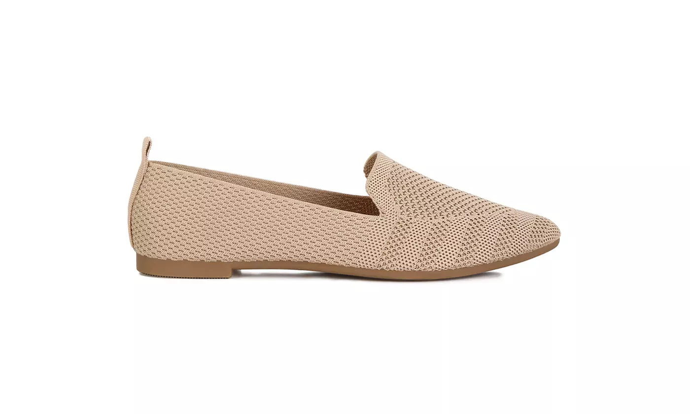 London Rag Akili Knit Textile Solid Flats