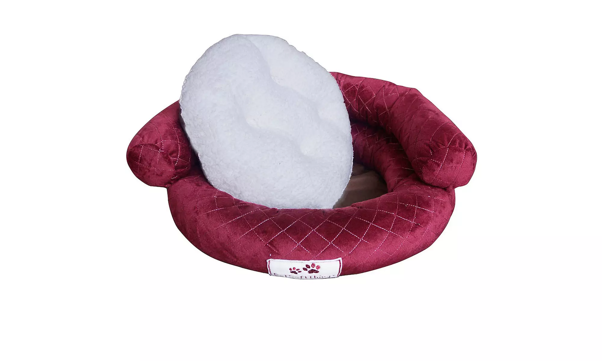 Small Dog Bed Plush Fluffy Soft Warm Calming Small Dog Puppy Kitten Cat Pet Bed