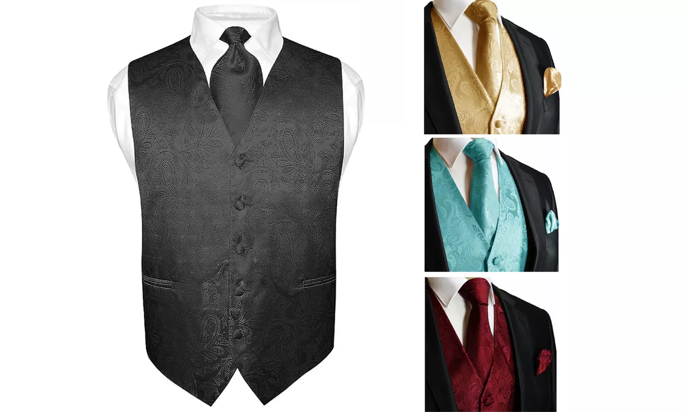 Paisley 2-Piece Vest and Tie Set