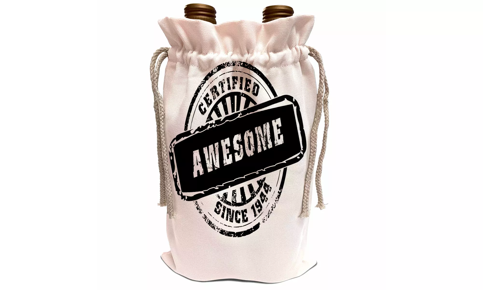  Wine Bag Certified Awesome since 1944 - funny birthday personal birth year  - Primary Image