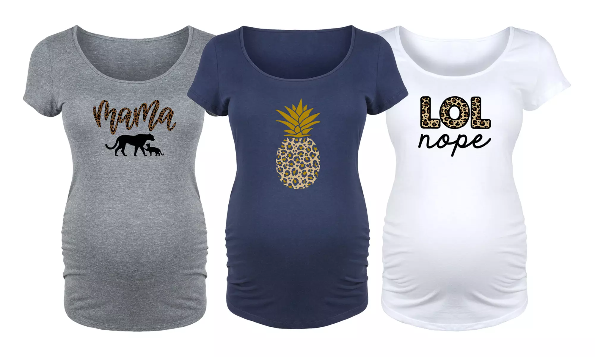 Bloom Maternity: Leopard and Cheetah Print Maternity Tees - Primary Image
