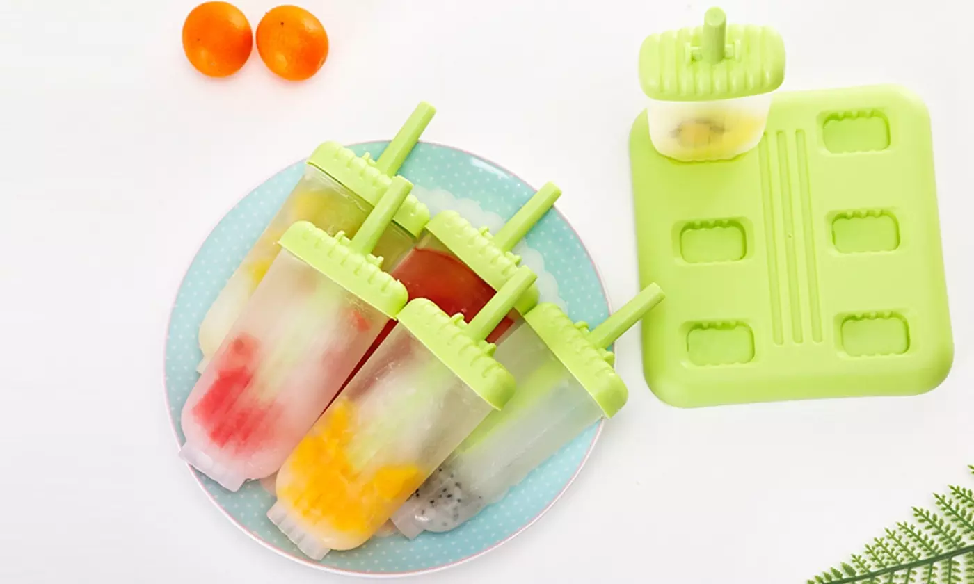 CoolWorld Popsicle Mold Set Ice Popsicles Mold Maker Frozen Ice Pop Molds (6pcs) - Primary Image