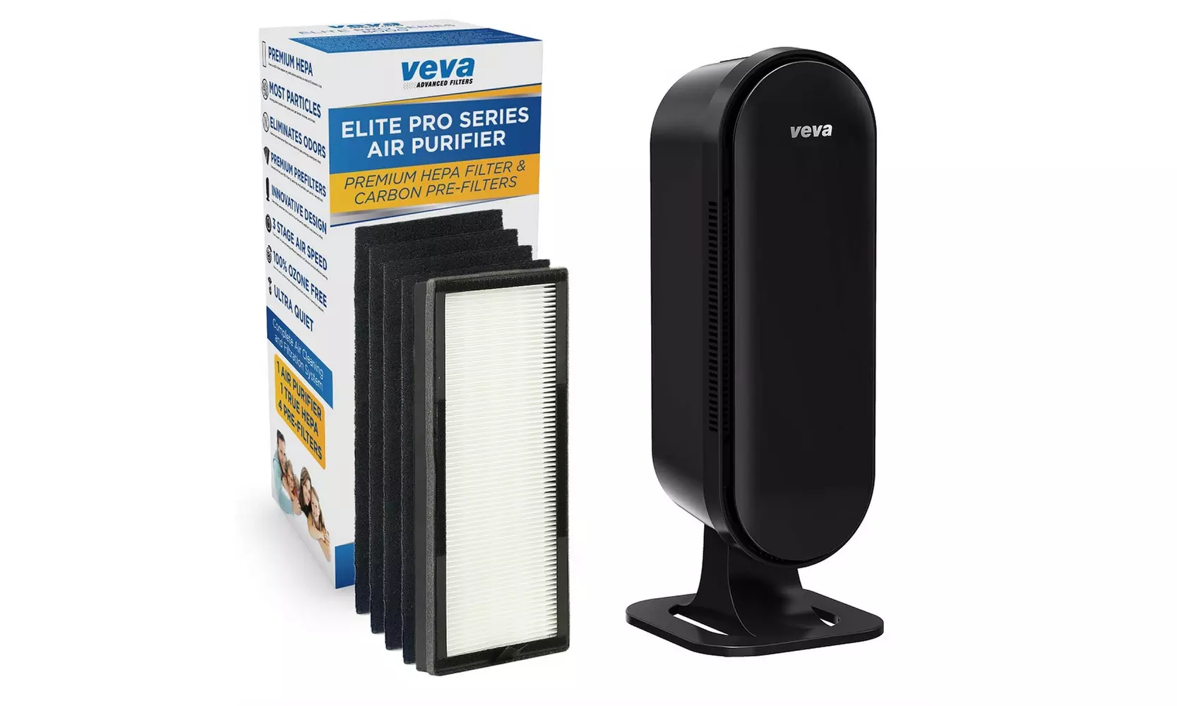 VEVA 8000 Elite Pro Series Air Purifier True HEPA Filter,  Carbon Pre Filters - Primary Image