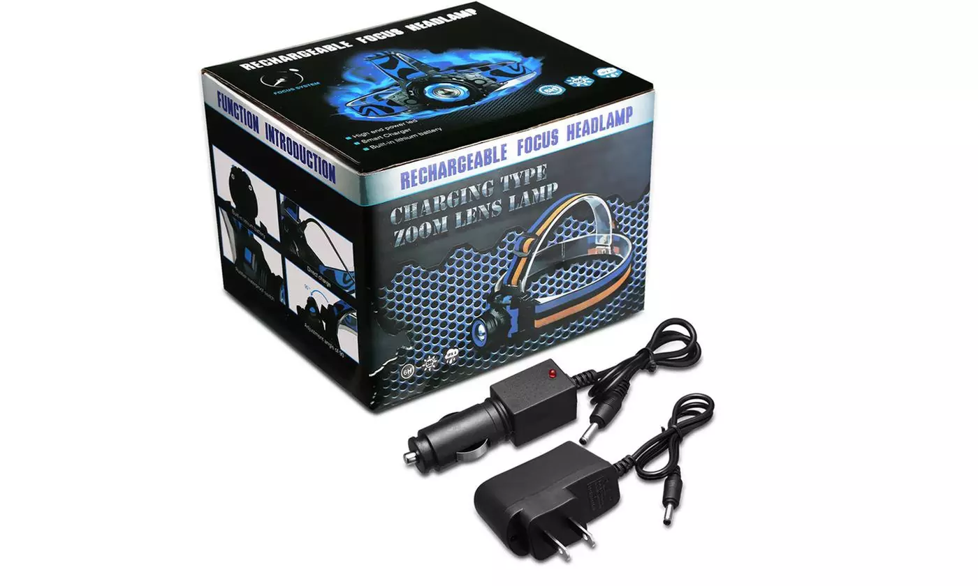 Tactical Headlight Cree XM-L 20000LM Rechargeable T6 LED Headlamp