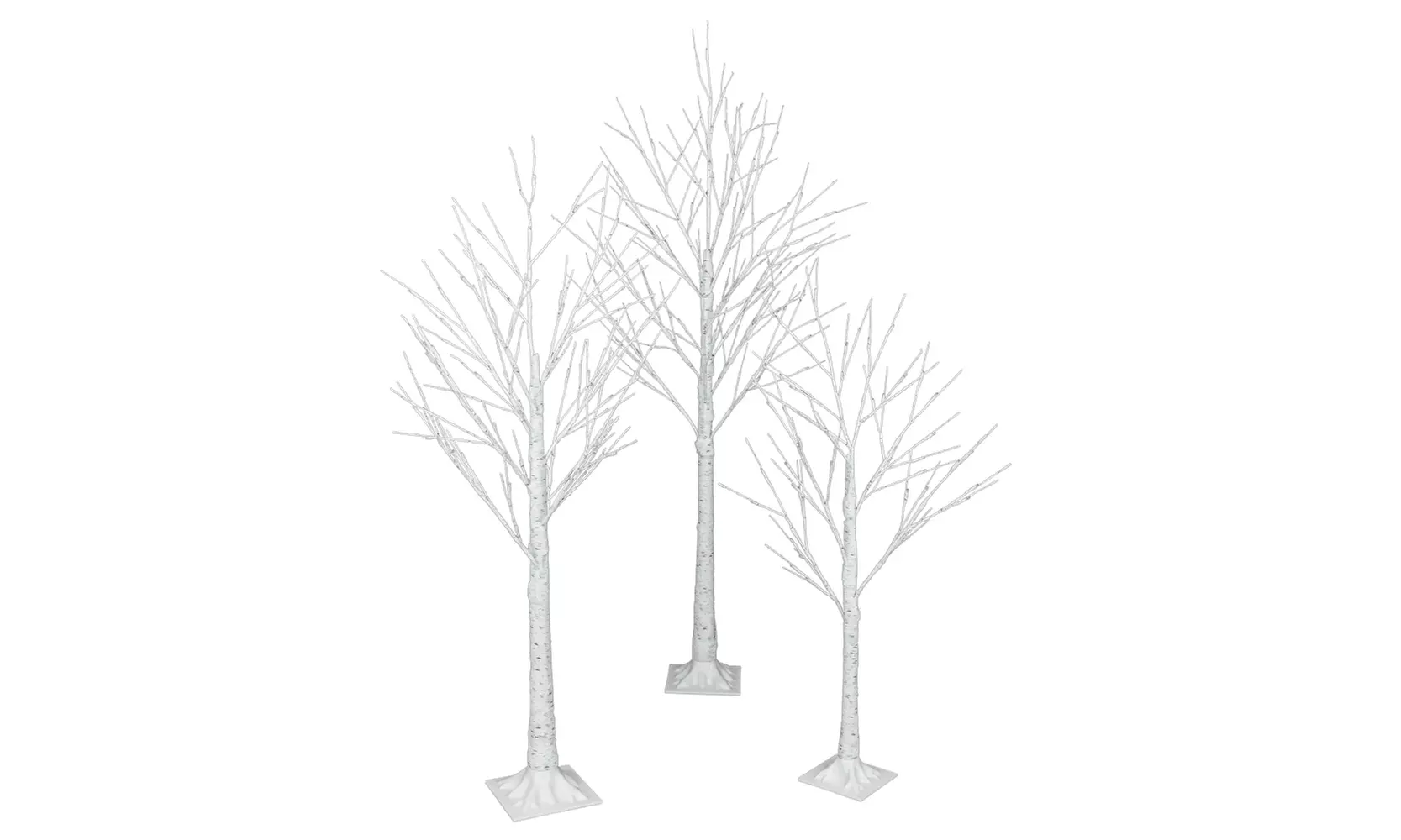 4ft 6ft Birch Tree Artifical Christmas Tree with LED Lights