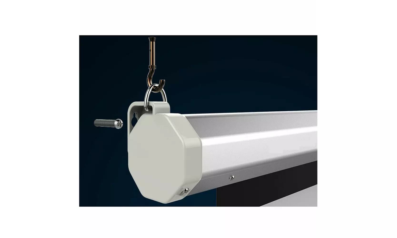 92 INCH 16:9 Wall Ceiling HD Electric Motorized Projector Screen Remote Control - Second Medium