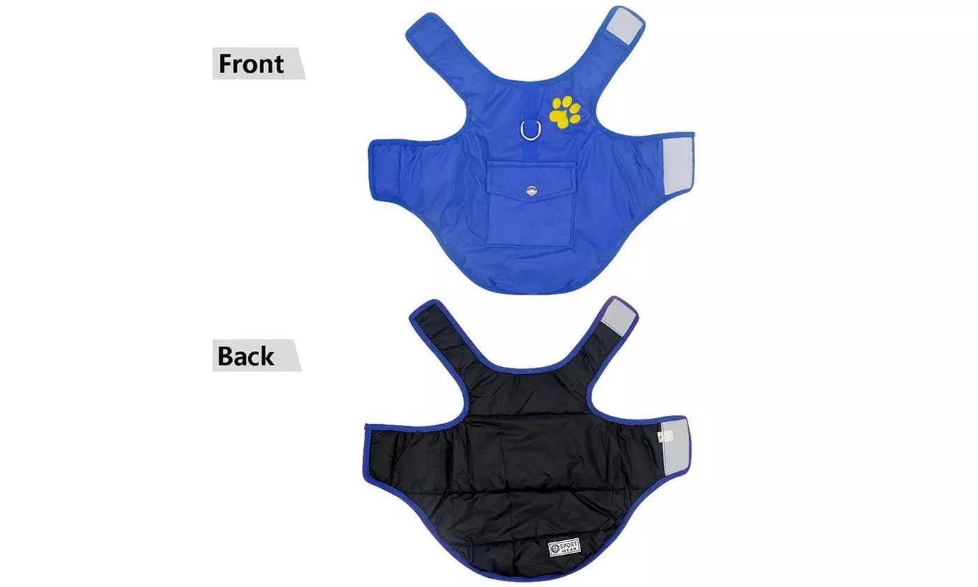 Winter Waterproof Warm Reversible Dog Vest Coats Jackets Outwear