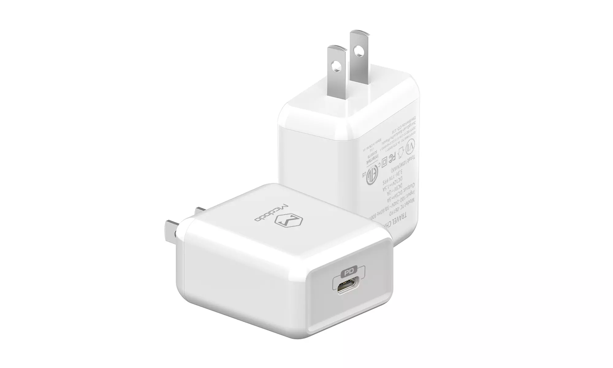 Mcdodo PD Fast Charger Adapter 18W US Regulations Safe and Efficient - Primary Image
