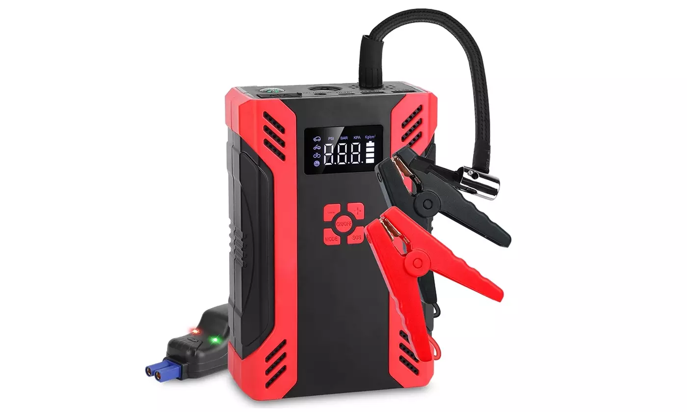 iNova 37000mAh 2000A Peak Car Jump Starter Power Bank w/ 150PSI Air Compressor