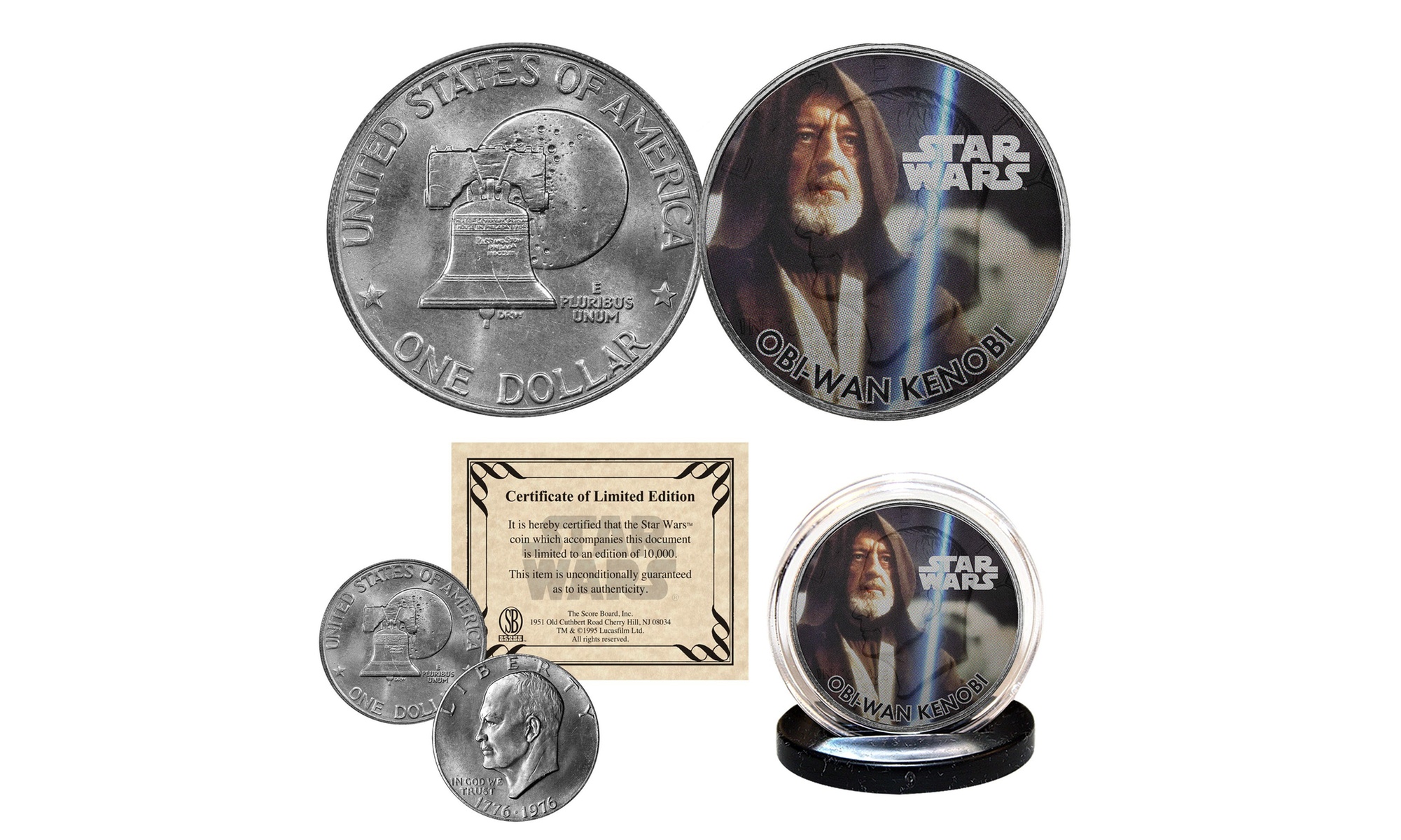 OBI-WAN KENOBI - Star Wars 1976 Eisenhower "IKE" Dollar US Coin