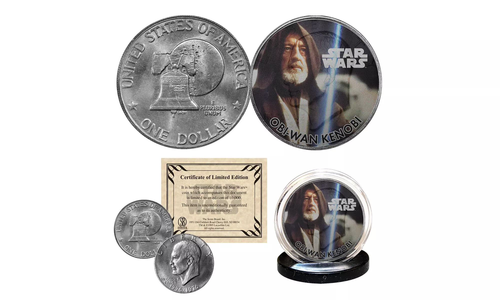 OBI-WAN KENOBI - Star Wars 1976 Eisenhower "IKE" Dollar US Coin - Primary Image