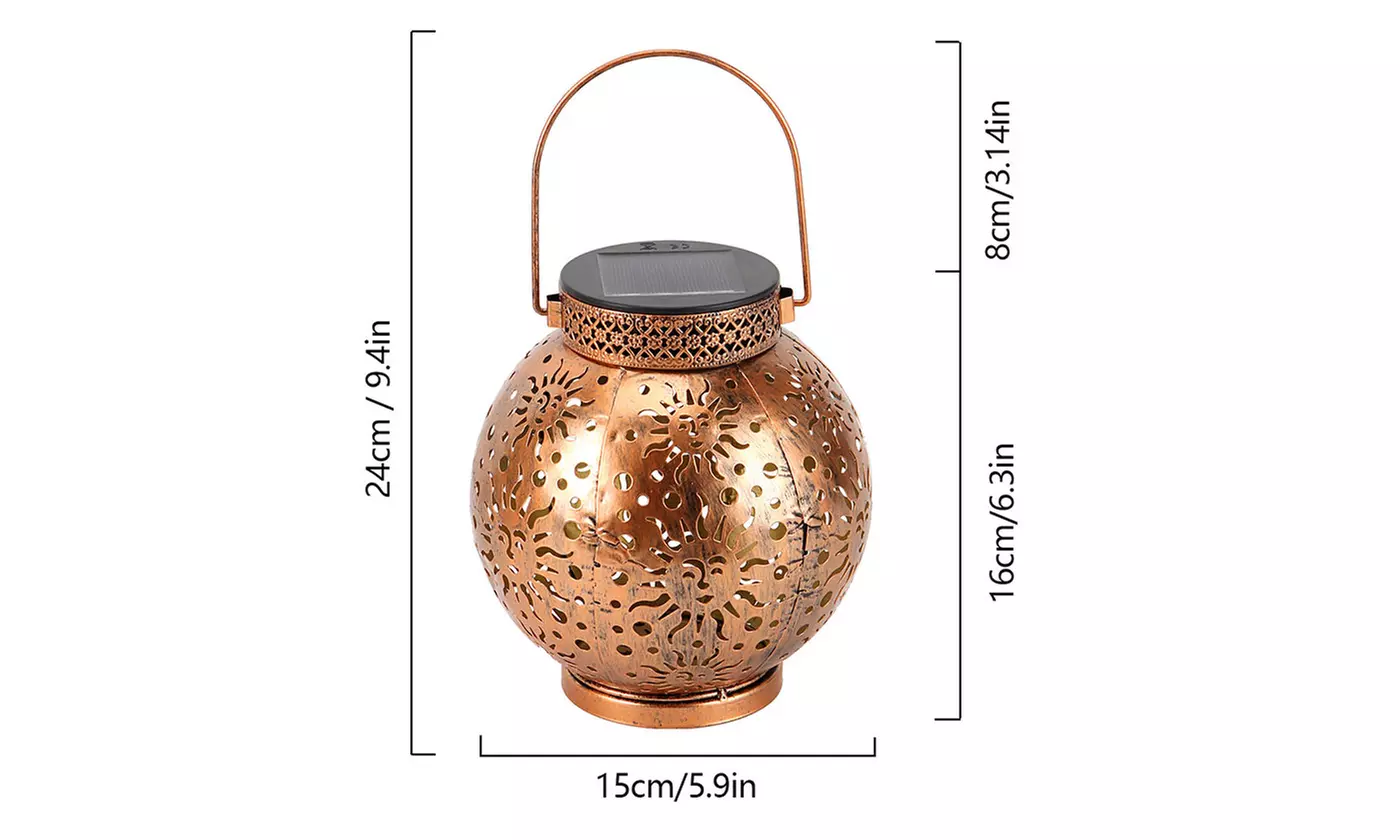 LED Solar Lantern Hanging Light Yard Patio Garden Lamp Decor Outdoor Waterproof