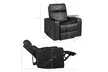 Costway Massage Recliner Chair Home Theater Seating w/Swivel Tray - Second Medium