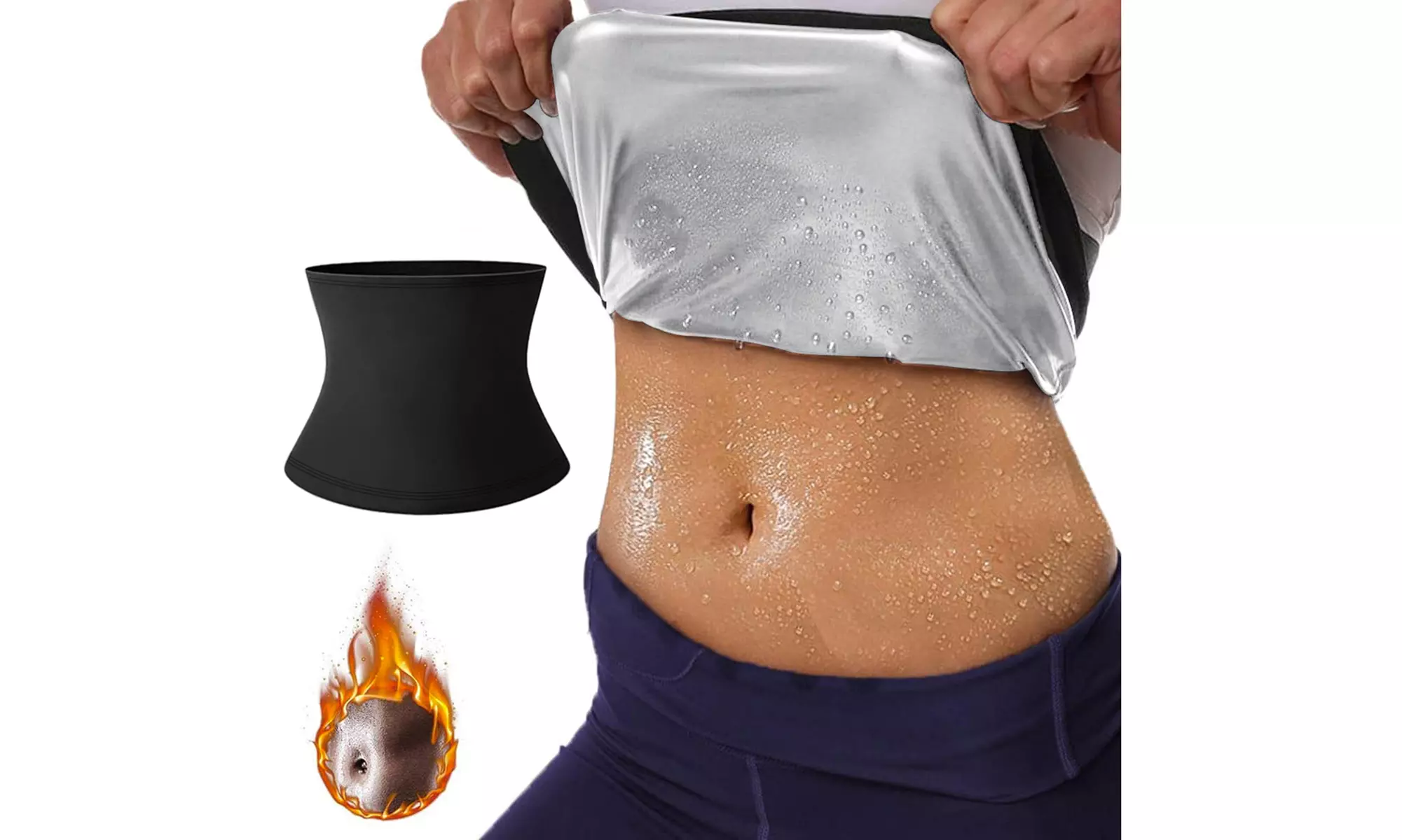 Sweat Shaper Waist Trimmer for Women Sauna Slimming Belt Plus Size Available - Primary Image