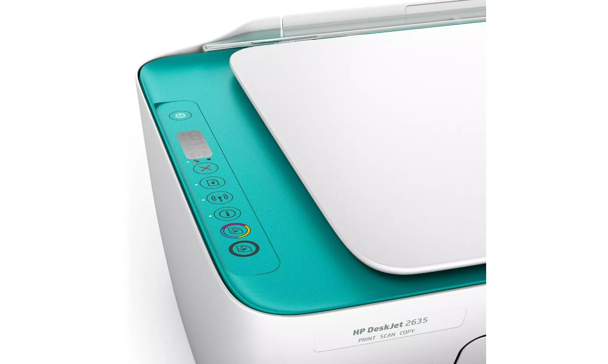HP DeskJet 2635 NO INK Wireless All-in-One Printer (Green/Teal) - Renewed - Second Medium