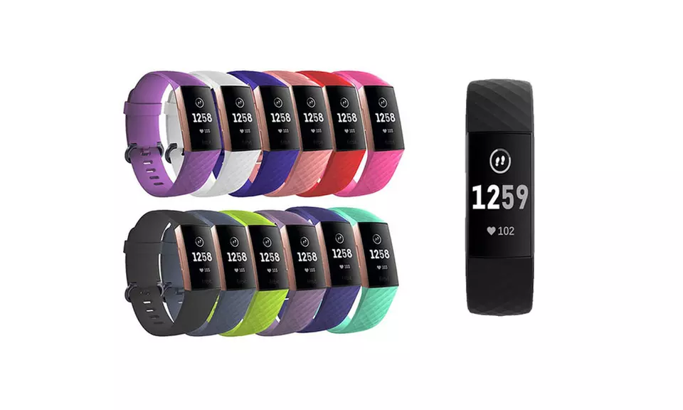 Replacement Silicone Wrist Band For Fitbit Charge 3  - Primary Image